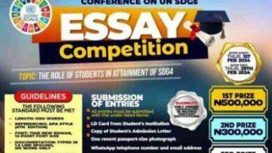 1st Nigerian Tertiary Institutions Conference on UN SDGs Essay Competition