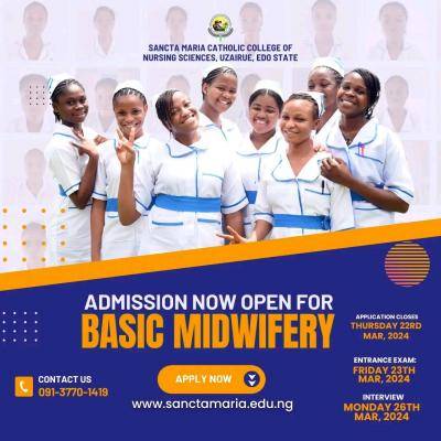 Sancta Maria Catholic of Nursing Basic Midwifery Admission Form