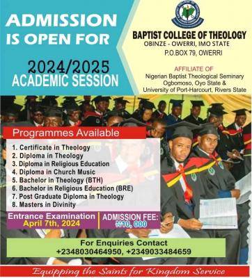 Baptist College of Theology Admission Form