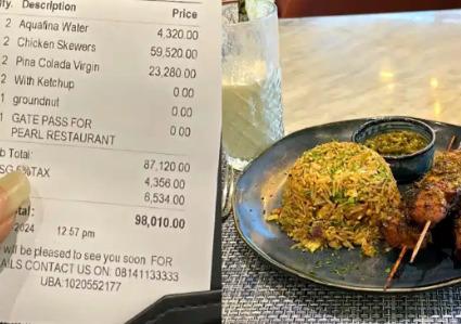 “You ate a bag of rice in one sitting” – Outrage as man says he was billed N98k for a plate of rice