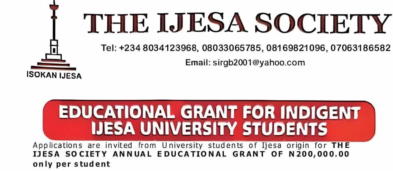 Ijesa Society Educational Grant for Indigent Students